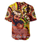 Custom Australia Father's Day Baseball Jersey Aboriginal Father and Son