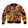 Custom Australia Father's Day Bomber Jacket Aboriginal Father and Son