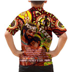 Custom Australia Father's Day Family Matching Mermaid Dress and Hawaiian Shirt Aboriginal Father and Son