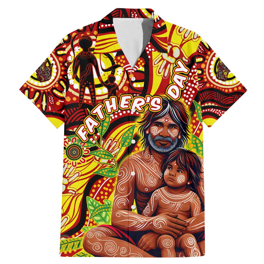Custom Australia Father's Day Family Matching Mermaid Dress and Hawaiian Shirt Aboriginal Father and Son