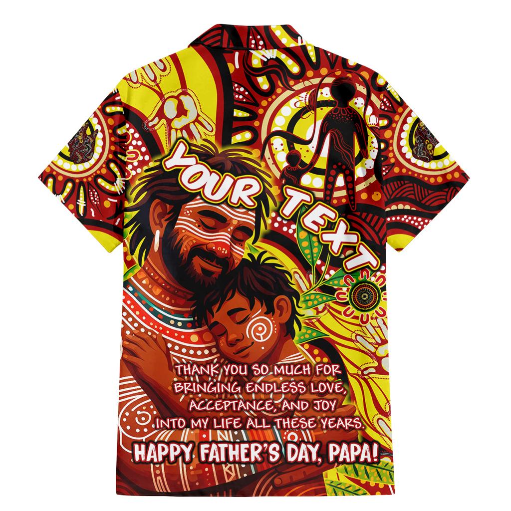 Custom Australia Father's Day Family Matching Mermaid Dress and Hawaiian Shirt Aboriginal Father and Son