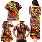 Custom Australia Father's Day Family Matching Puletasi and Hawaiian Shirt Aboriginal Father and Son