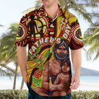 Custom Australia Father's Day Hawaiian Shirt Aboriginal Father and Son