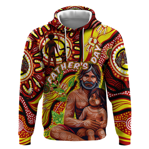 Custom Australia Father's Day Hoodie Aboriginal Father and Son