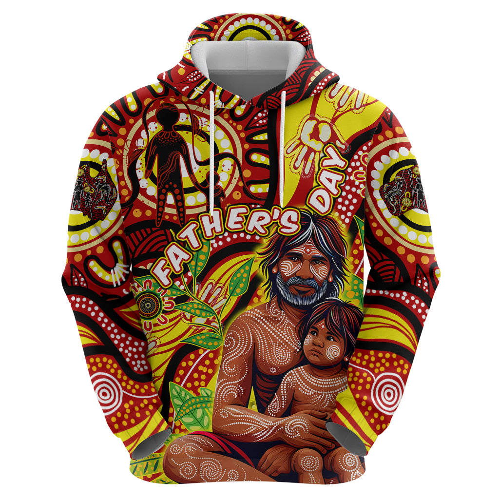 Custom Australia Father's Day Hoodie Aboriginal Father and Son