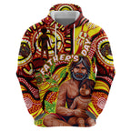 Custom Australia Father's Day Hoodie Aboriginal Father and Son