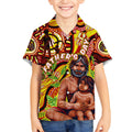 Custom Australia Father's Day Kid Hawaiian Shirt Aboriginal Father and Son