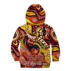Custom Australia Father's Day Kid Hoodie Aboriginal Father and Son