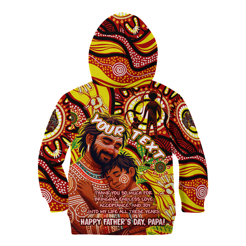 Custom Australia Father's Day Kid Hoodie Aboriginal Father and Son