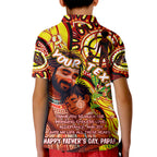 Custom Australia Father's Day Kid Polo Shirt Aboriginal Father and Son