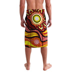 Custom Australia Father's Day Lavalava Aboriginal Father and Son
