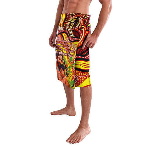 Custom Australia Father's Day Lavalava Aboriginal Father and Son