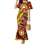 Custom Australia Father's Day Mermaid Dress Aboriginal Father and Son