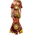 Custom Australia Father's Day Mermaid Dress Aboriginal Father and Son