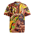 Custom Australia Father's Day Rugby Jersey Aboriginal Father and Son