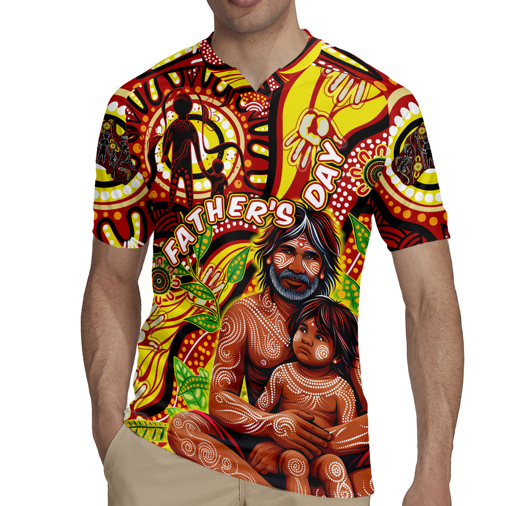 Custom Australia Father's Day Rugby Jersey Aboriginal Father and Son