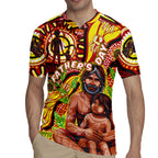 Custom Australia Father's Day Rugby Jersey Aboriginal Father and Son