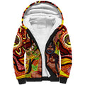 Custom Australia Father's Day Sherpa Hoodie Aboriginal Father and Son