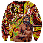 Custom Australia Father's Day Sweatshirt Aboriginal Father and Son
