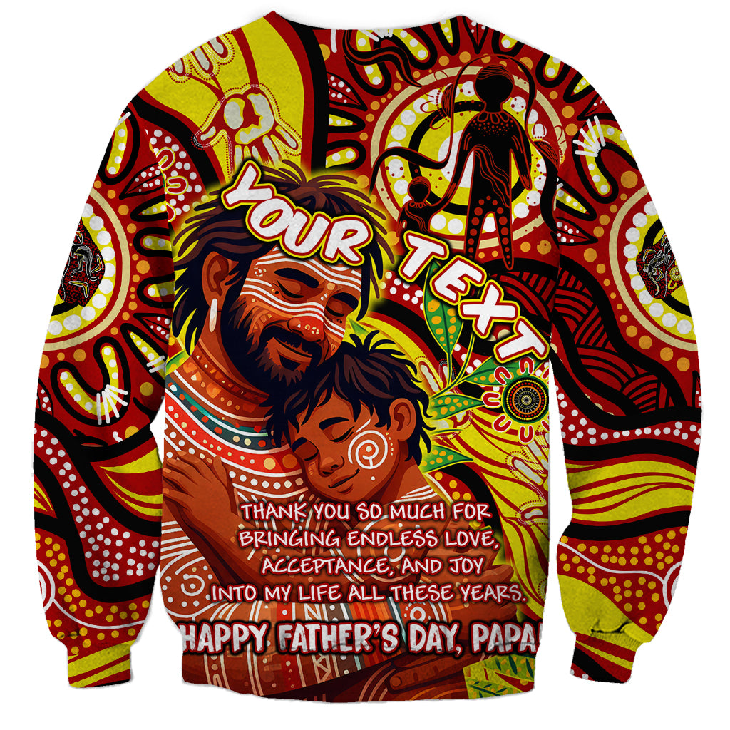 Custom Australia Father's Day Sweatshirt Aboriginal Father and Son