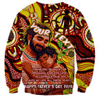 Custom Australia Father's Day Sweatshirt Aboriginal Father and Son