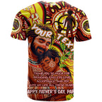 Custom Australia Father's Day T Shirt Aboriginal Father and Son