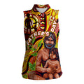 Custom Australia Father's Day Women Sleeveless Polo Shirt Aboriginal Father and Son