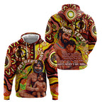 Custom Australia Father's Day Zip Hoodie Aboriginal Father and Son