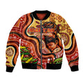 Custom Father's Day Australia Bomber Jacket Best Dad Ever Aboriginal Art