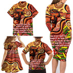 Custom Father's Day Australia Family Matching Long Sleeve Bodycon Dress and Hawaiian Shirt Best Dad Ever Aboriginal Art