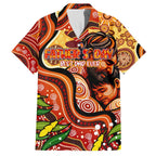 Custom Father's Day Australia Family Matching Long Sleeve Bodycon Dress and Hawaiian Shirt Best Dad Ever Aboriginal Art