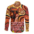 Custom Father's Day Australia Family Matching Off The Shoulder Long Sleeve Dress and Hawaiian Shirt Best Dad Ever Aboriginal Art