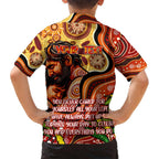Custom Father's Day Australia Family Matching Short Sleeve Bodycon Dress and Hawaiian Shirt Best Dad Ever Aboriginal Art
