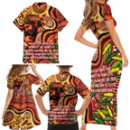 Custom Father's Day Australia Family Matching Short Sleeve Bodycon Dress and Hawaiian Shirt Best Dad Ever Aboriginal Art
