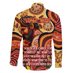 Custom Father's Day Australia Family Matching Short Sleeve Bodycon Dress and Hawaiian Shirt Best Dad Ever Aboriginal Art