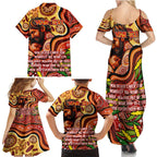 Custom Father's Day Australia Family Matching Summer Maxi Dress and Hawaiian Shirt Best Dad Ever Aboriginal Art