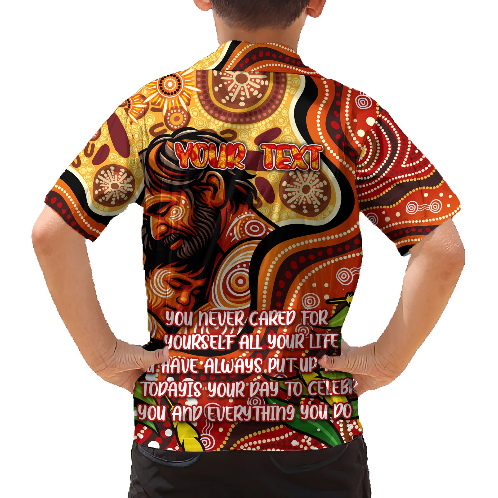 Custom Father's Day Australia Hawaiian Shirt Best Dad Ever Aboriginal Art