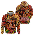 Custom Father's Day Australia Hoodie Best Dad Ever Aboriginal Art