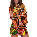 Custom Father's Day Australia Hoodie Dress Best Dad Ever Aboriginal Art