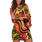 Custom Father's Day Australia Hoodie Dress Best Dad Ever Aboriginal Art