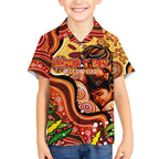 Custom Father's Day Australia Kid Hawaiian Shirt Best Dad Ever Aboriginal Art