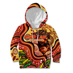 Custom Father's Day Australia Kid Hoodie Best Dad Ever Aboriginal Art