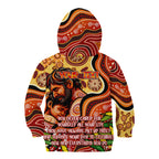 Custom Father's Day Australia Kid Hoodie Best Dad Ever Aboriginal Art