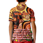Custom Father's Day Australia Kid Polo Shirt Best Dad Ever Aboriginal Art