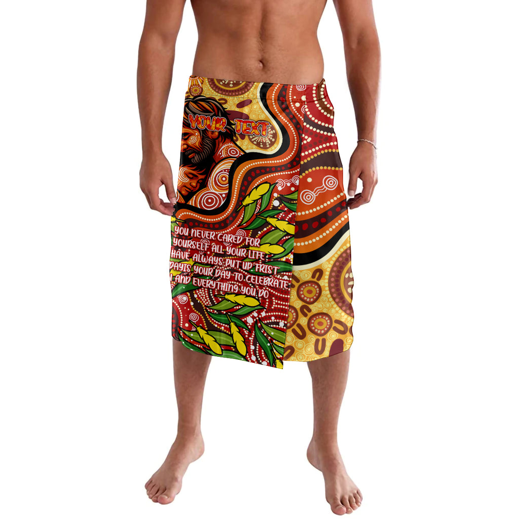 Custom Father's Day Australia Lavalava Best Dad Ever Aboriginal Art