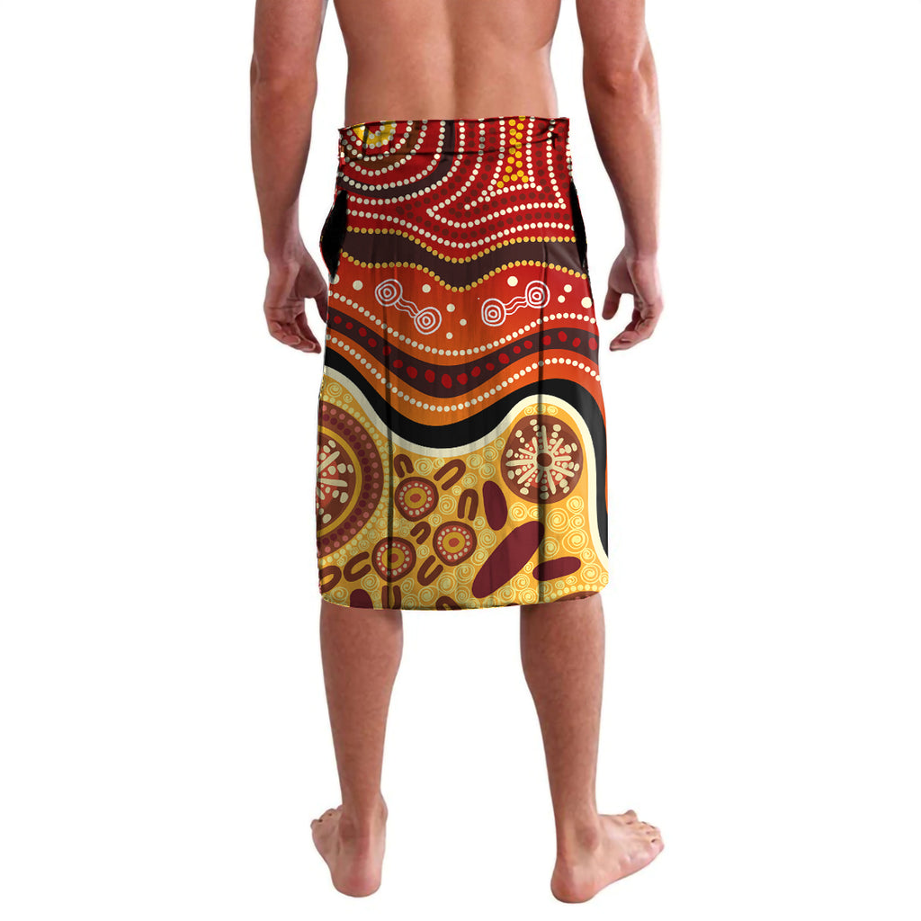 Custom Father's Day Australia Lavalava Best Dad Ever Aboriginal Art