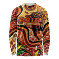 Custom Father's Day Australia Long Sleeve Shirt Best Dad Ever Aboriginal Art