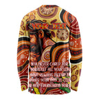 Custom Father's Day Australia Long Sleeve Shirt Best Dad Ever Aboriginal Art