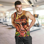 Custom Father's Day Australia Men Tank Top Best Dad Ever Aboriginal Art