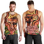 Custom Father's Day Australia Men Tank Top Best Dad Ever Aboriginal Art
